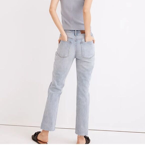 Madewell The Tall High-Rise Slim Boyjean in Prentice Wash: Ripped Edition - Picture 4 of 7
